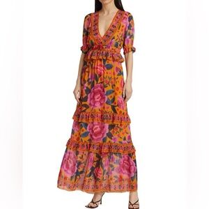 Farm Rio Floral Dream Dress Size Small